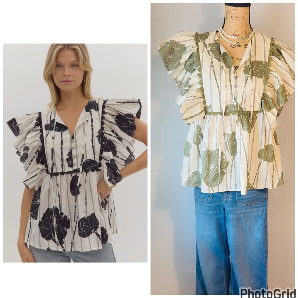Anthropologie Tropical Top